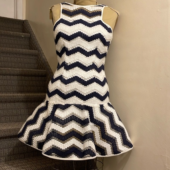 milly blue and white dress